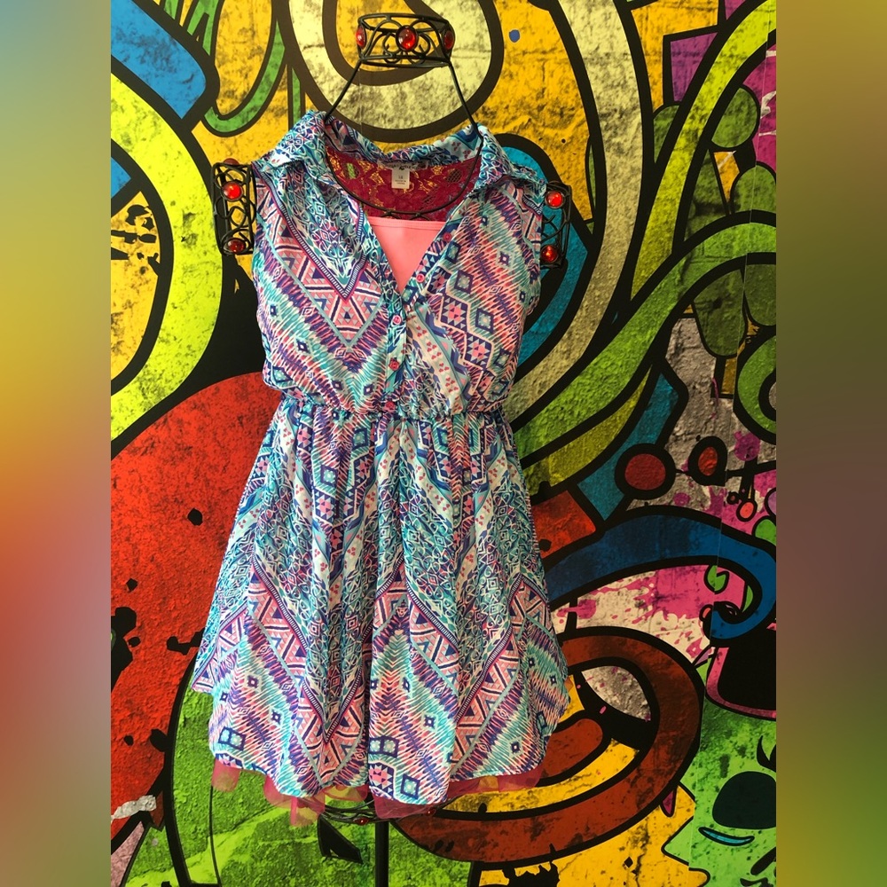 Knitworks Layered Girls Summer Sundress size 12
